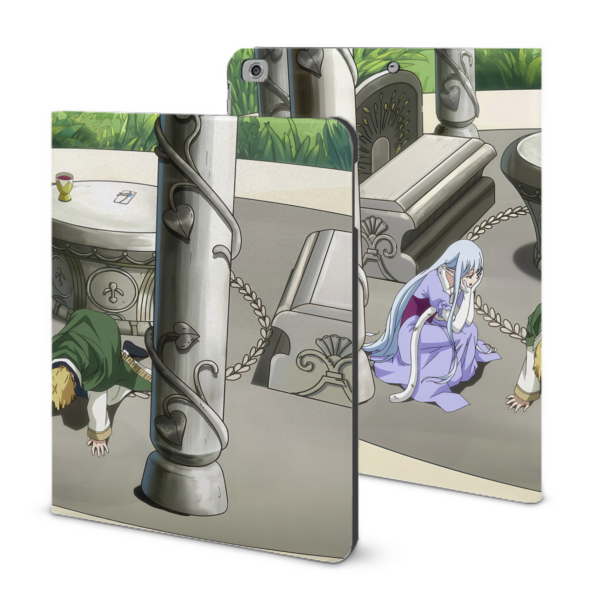 （画像用） 転スラ Regarding Reincarnated to Slime IPad ケース ブック型 PUレザー TPU 耐衝撃 軽量 薄型 ペン収納なし 全面保護 IPad 各モデル対応